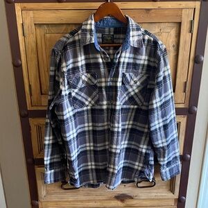 Jack by BB Dakota Blue and White Plaid Casual Button Down Shirt